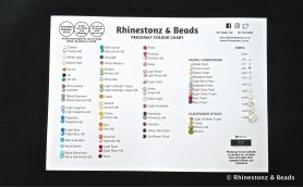 Standard Sample Chart Preciosa Flatbacks